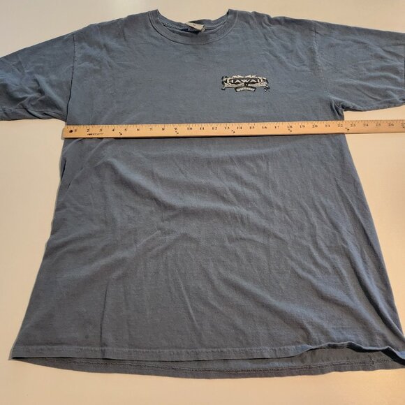 Hawaii T-Shirt Blue Hawaiian Islands Print Colorwash Tees Mens Size XL EUC - Picture 8 of 9